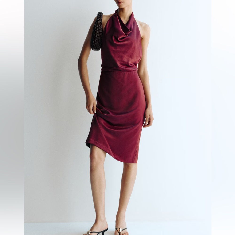 H&M mid length satin dress